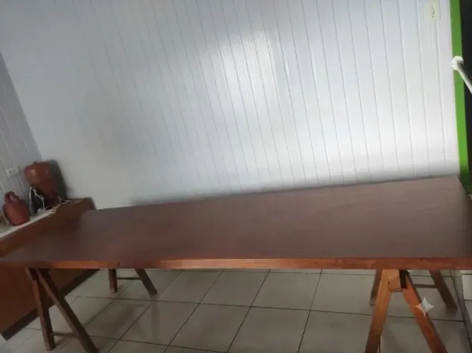 Mesa de Jantar em Mogno Maciço - Gigante (2,90m x 0,90m) - Oportunidade!