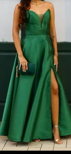 VESTIDO FORMATURA VERDE FESTA