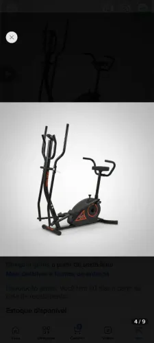 Elíptico com Bicicleta 2 em 1 novo