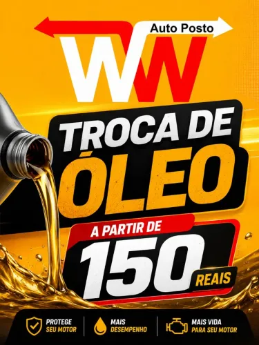 Troca de óleo partir de R$150,00 