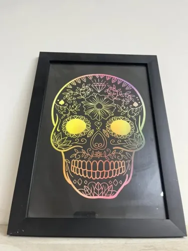 Quadro Decorativo - Caveira Preto