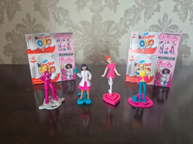 Kit 4 Brinquedos Kinder Ovo. Barbie. Perfeito Estado!