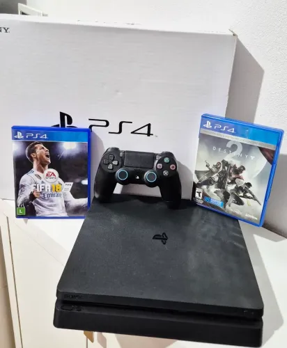Playstation 4 slim com jogos