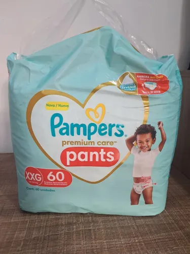 Fralda pampers premium care pants XXG 60 unidades