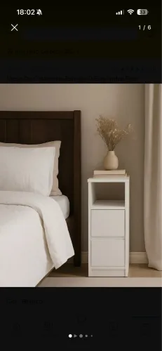 Conjunto mesa de cabeceira branco