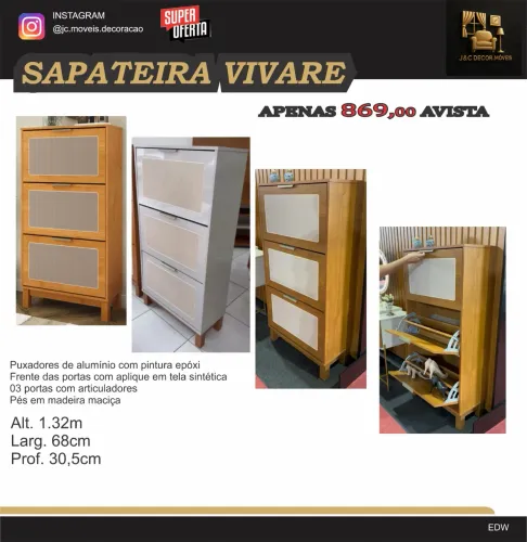 SAPATEIRA VIVARE COM TELA