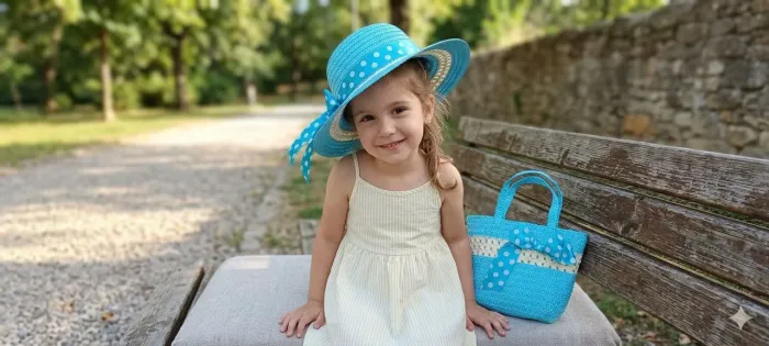 chapéu + bolsinha infantil ( produto novo)