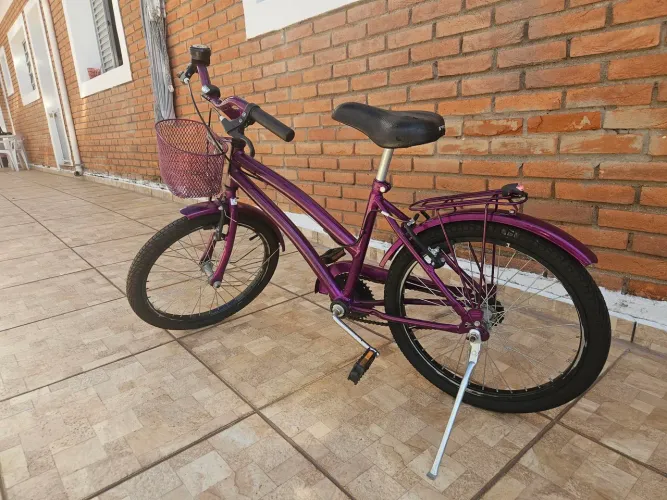 Bicicleta Infantil Aro 20 - Com Rodinhas Laterais e Cestinha