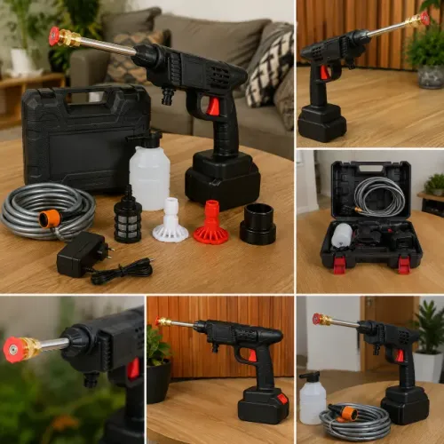 Pistola Lavadora Alta Pressao Sem Fio Bateria 48v