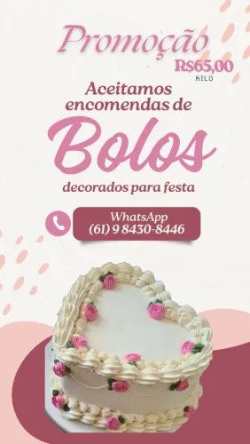 Promoção bolo de festa