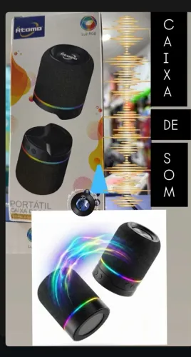 Temos caixas de som portatil que podem ser desacopladas para uso individual.