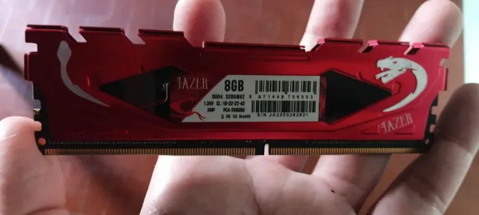 Memória ram Jazer 3200mhz 8gb em excelente estado