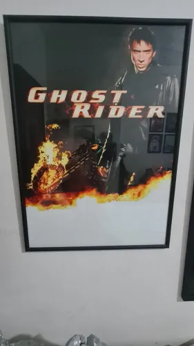 Quadro Motoqueiro Fantasma 50x70 cm - Moldura Diferenciada!