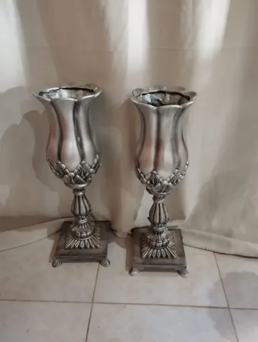 Vaso cor prata lindo