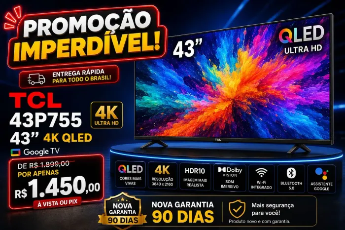 Tv tcl 43 polegadas