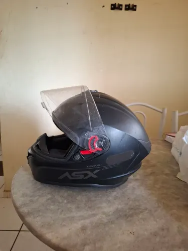 Capacete  Moto Masculino Esportivo Asx Draken Solid Preto<br>