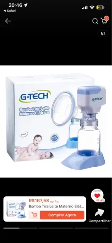 Bomba de leite g tech novo