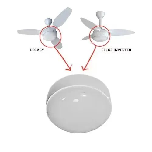 Panflon com Lustre Ventilador de Teto Legacy ou Elluz