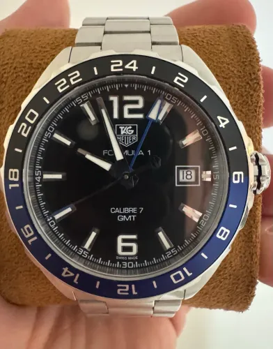 Tag Heuer Fórmula 1 Batman Gmt 41mm Automático Prateado Azul-marinho Preto