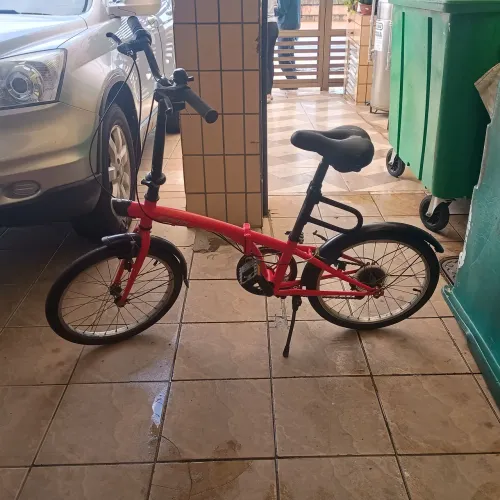 Bicicleta Dobrável de ciclismo Urbano Tilt 120 Btwin Vermelha