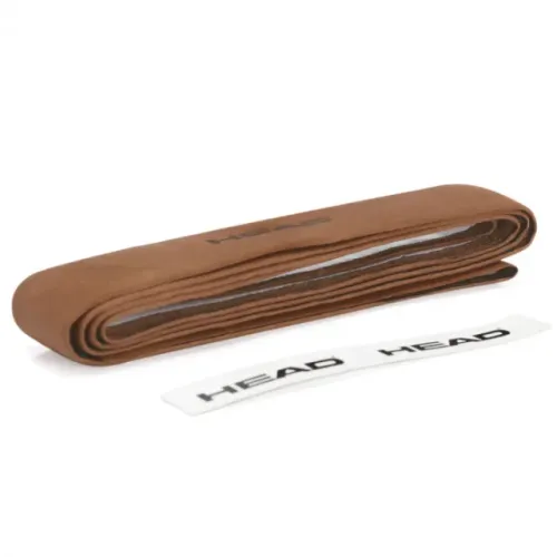 Cushion Grip de Couro Natural Head para Raquete de Tênis 0.8mm Marrom