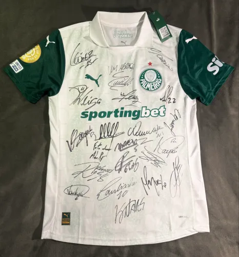 Camisa Palmeiras 2025 - Modelo jogador autografada - Estêvão