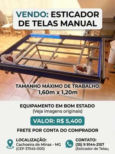 Esticador de Telas Silk 1,60x1,20mt