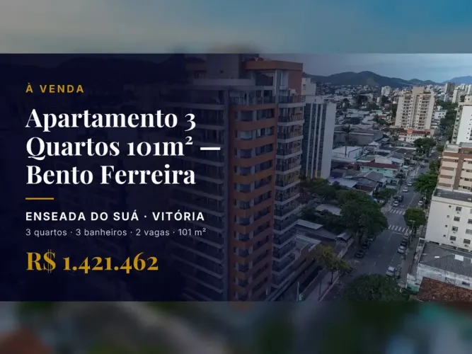 Viva com Conforto: Apartamento 3 Quartos em Bento Ferreira