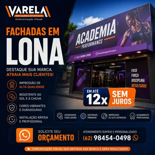Comunicação Visual e Fachada de Loja em Lona - Impressão Digital