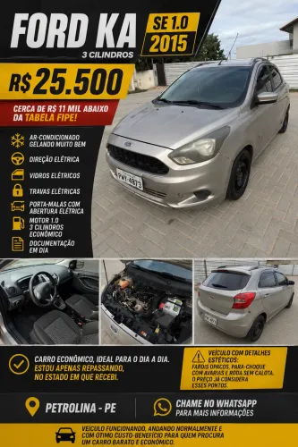 Ford KA 1.0 Se/se Plus Tivct Flex 5P 2016