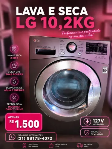 LAVA E SECA LG 10,2KG - VENDO