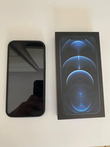 iPhone 12 Pro Max 256GB Azul-Pacífico (Impecável + Caixa e Acessórios)