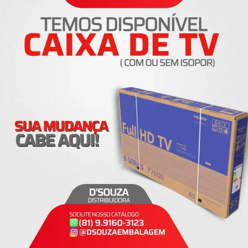 Caixa de Papelão para de proteção de TV