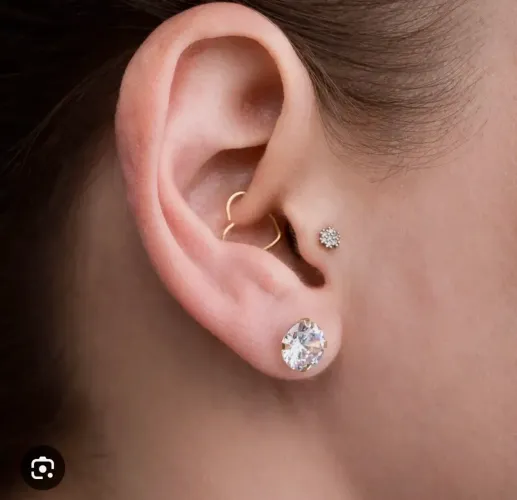 Brinco de Ouro Brilhante