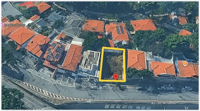 Terreno à venda com 381 m²,  medindo 14,7 x 26,5 m - Sumaré - São Paulo - SP