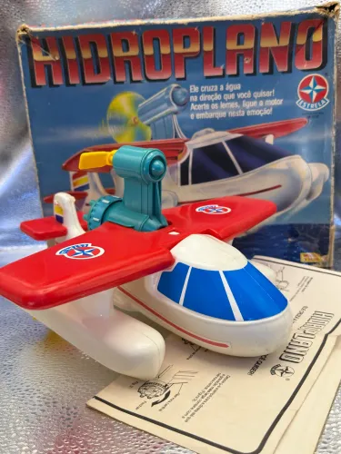 Avião Hidroplano Estrela - Anos 80 - vintage brinquedo antigo