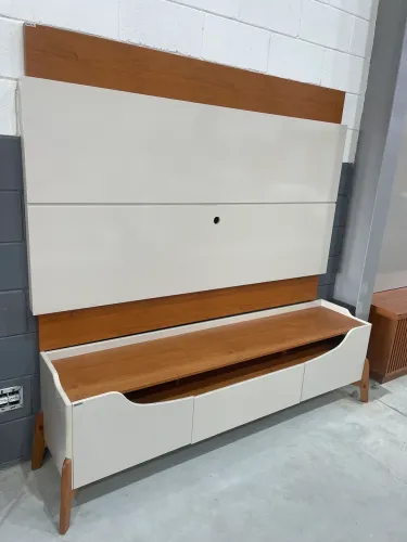 Rack + Painel PRIME Off White Nature 1,80