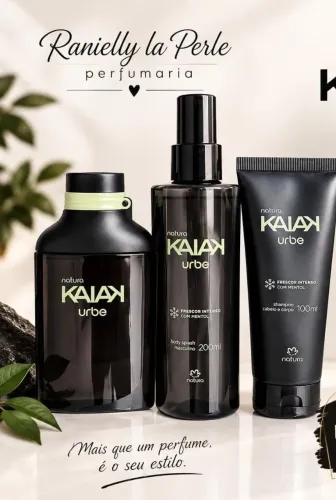 Kit kaiak urbe masculino, body Splash, perfume e shampoo para cabelo e corpo