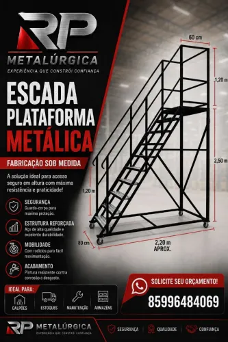 Escadas plataforma sobre medidas.!