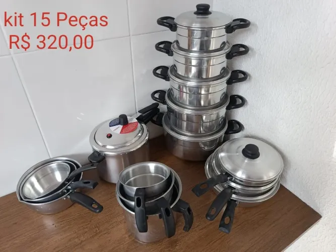 Panelas, kit 15 Peças juntas