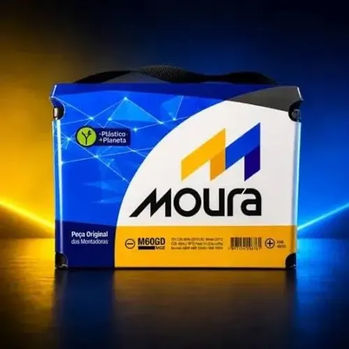 Bateria Moura 60Ah com o CASCO e tudo! Nova Lacrada