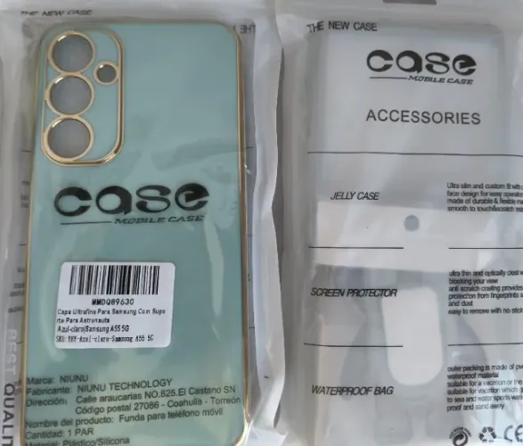 Lote 010 Capa Ultrafina para Samsung com Suporte para Astronauta Azul Claro Samsung A55 5G