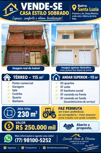 Vendo/ casa com ponto comercial, faz permuta.