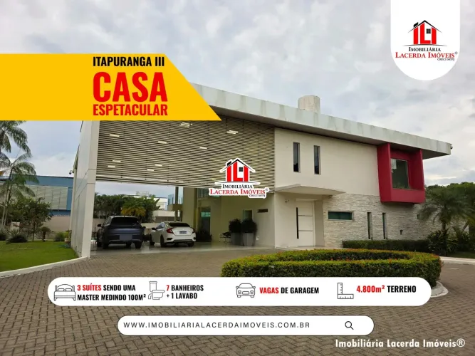 Itapuranga 3, Casa na Ponta Negra, 4.800m², Esquina, Energia Solar, 3 suites (1 master)