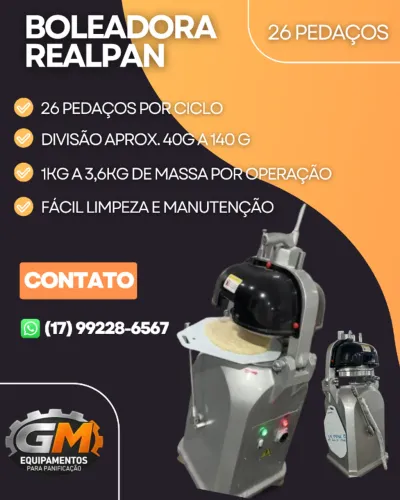 Boleadora de Massa REALPAN - 26 Pedaços (40g a 140g)