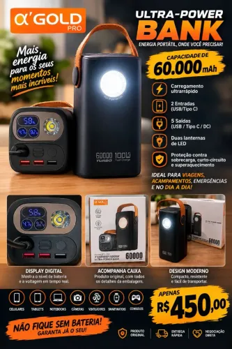 Power Bank *para ajudar vc acessar sua stalink mini , de onde você quiser .