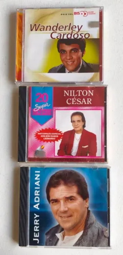 Lote 3 CDs Jovem Guarda Originais - Wanderley Cardoso, Jerry Adriani e Nilton César
