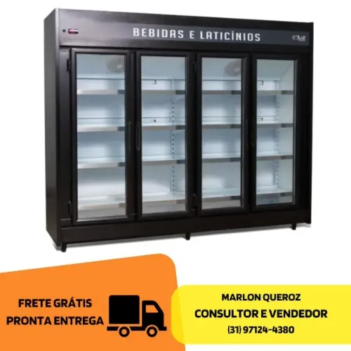 Refrigerador 4 Portas Preto Polar