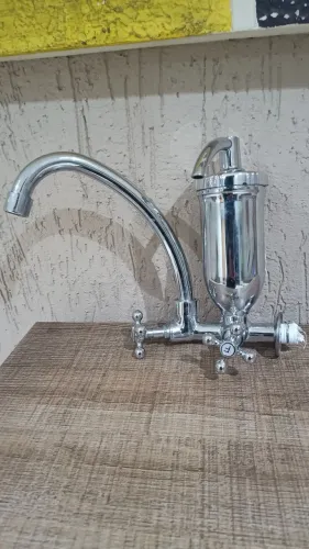 Torneira com filtro em aço inox