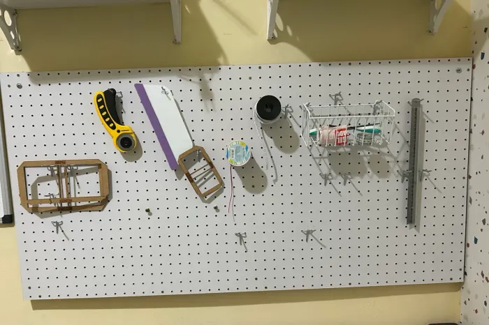 Painel Pegboard Branco 120x60cm